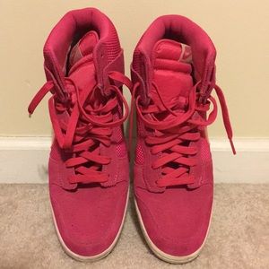 Pink and White Nikes